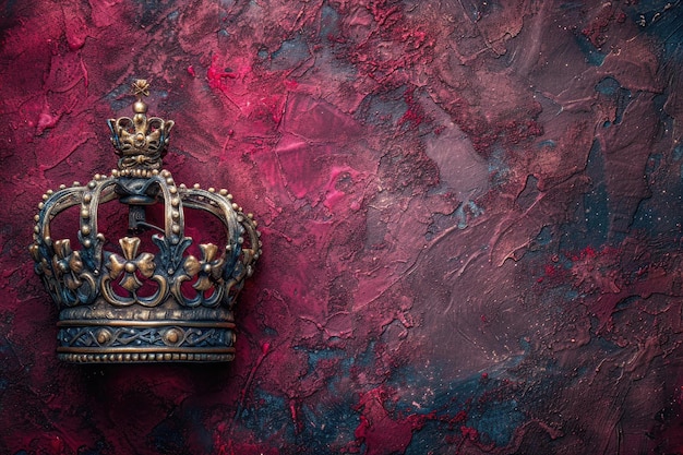 Photo noble british crown copious empty background