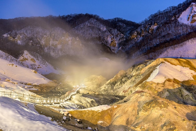 Photo noboribetsu hokkaido japan hot springs landscape