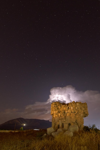 Nocturnal espinosa tower in baza granada