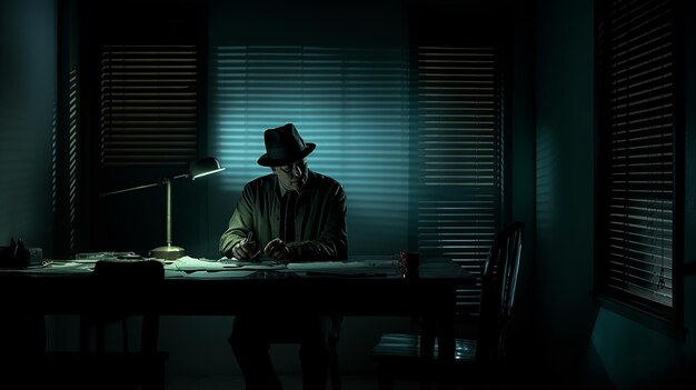 Noir Nights Detective's Solitude in ShadowCast American Office