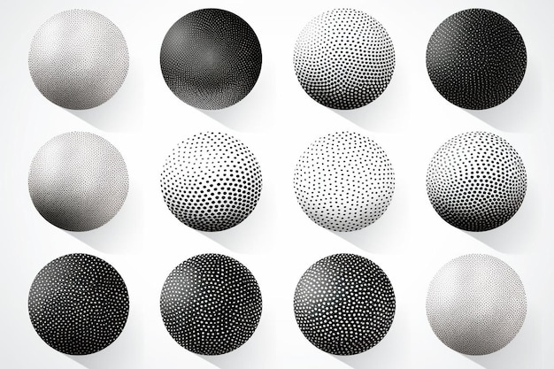 Photo noise grain circle spheres