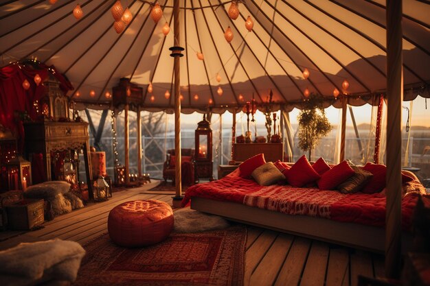 Photo nomadic nook yurt tent photo