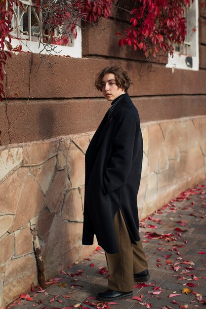 non binary person posing in an artistic way