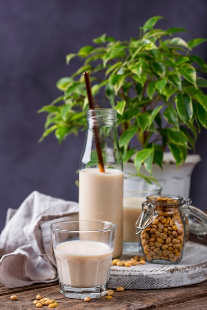 Non dairy vegan soy bean milk