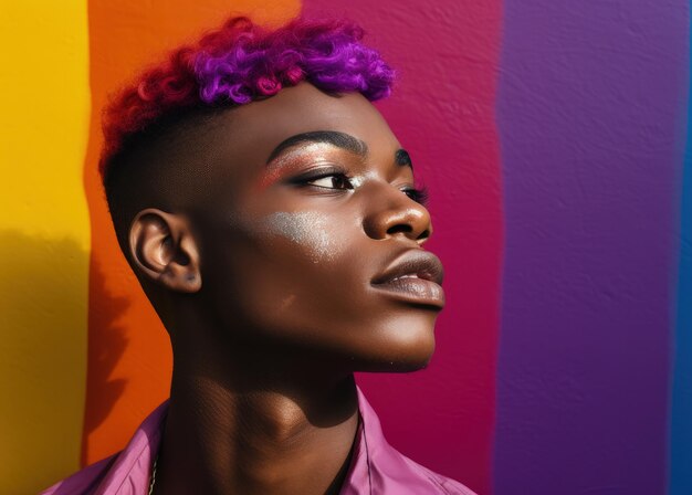 Premium AI Image | A nonbinary person portrait