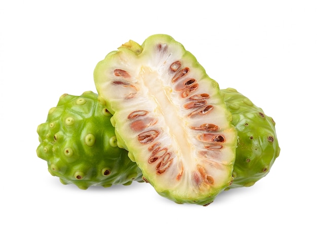 Noni fruit isolated on white