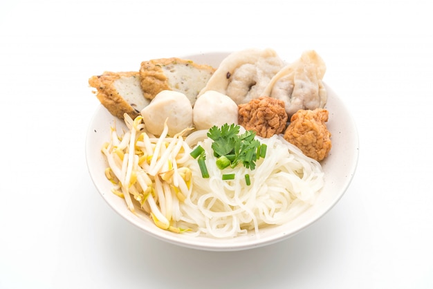 noodles bowl with fish ball