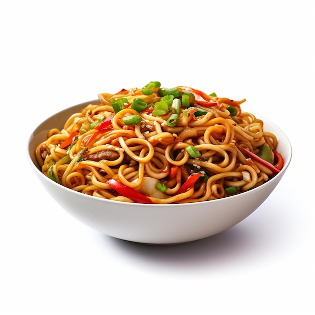 Photo noodles or szechwan vegetable spicy noodles or chow mein is a popular chinese recipes