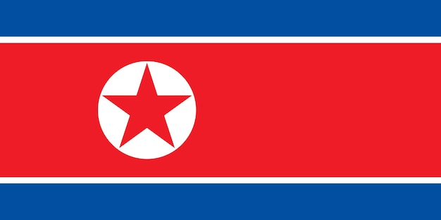 Noord-Koreaanse vlag van Noord-Korea