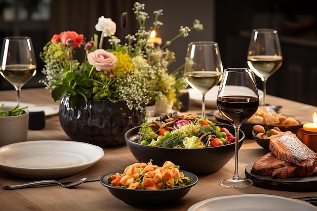 Красиво оформленный стол Nordic Delight