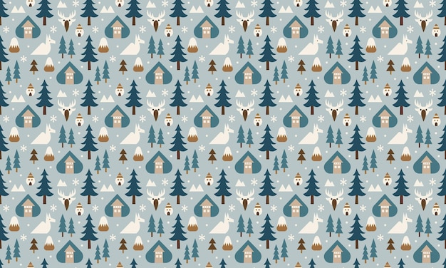 nordic design seamless pattern wallpaper background