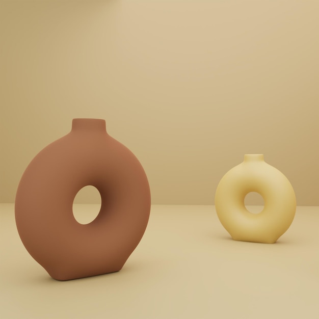nordic flower vases 3d display