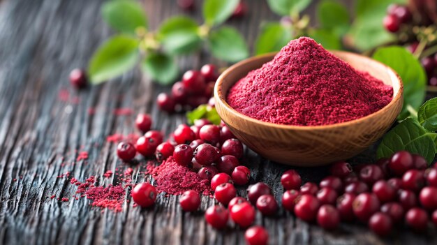 Photo nordic lingonberry powder is a concentrated antioxidant