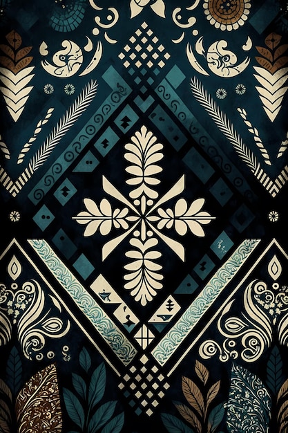 Photo nordic pattern illustration design