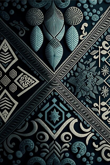 Photo nordic pattern illustration design