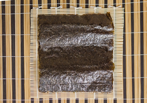 Nori seaweed sheet ready to make sushi