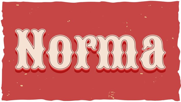 Foto norma vintage tekst