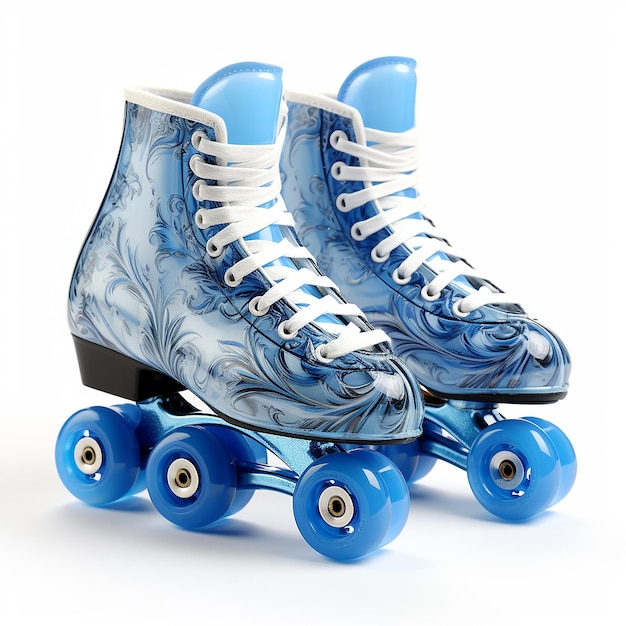 Normal blue roller skates