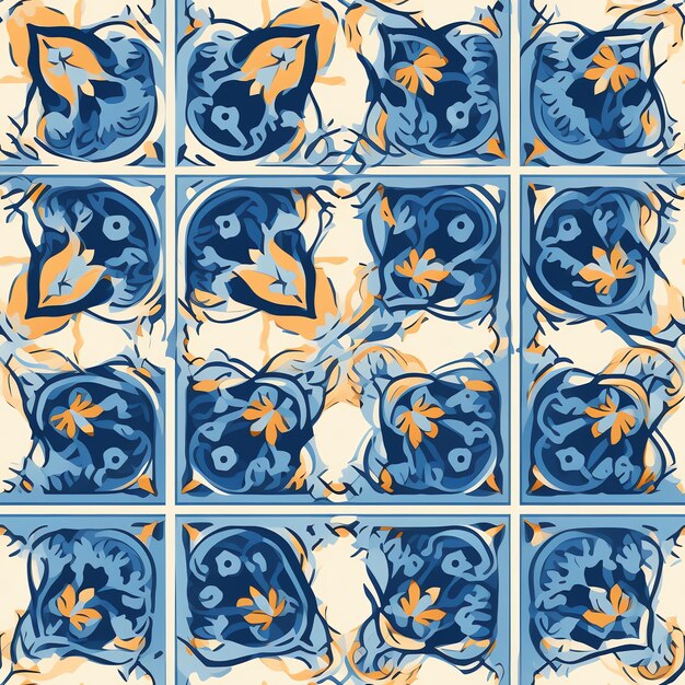 Photo north african ceramic pattern tile pattern for decoration