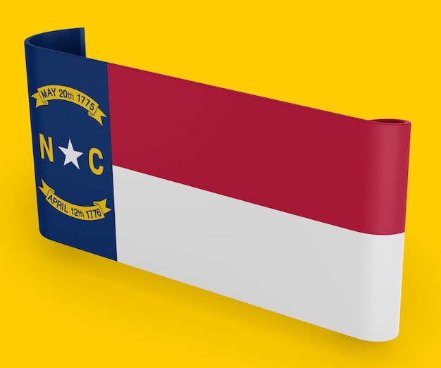 North Carolina Flag Ribbon Banner