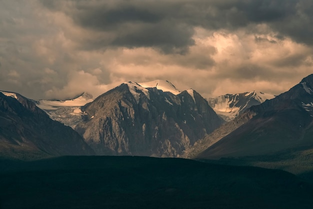 North Chuya Ridge Down Kurai steppe Altai Mountains Russia