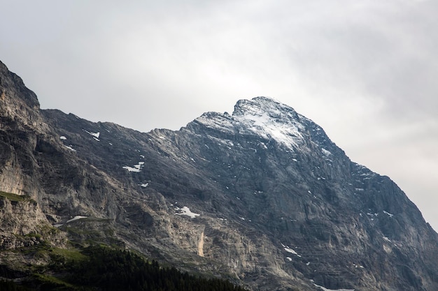 La parete nord del monte eiger in una neve alpi bernesi grindelwald svizzera