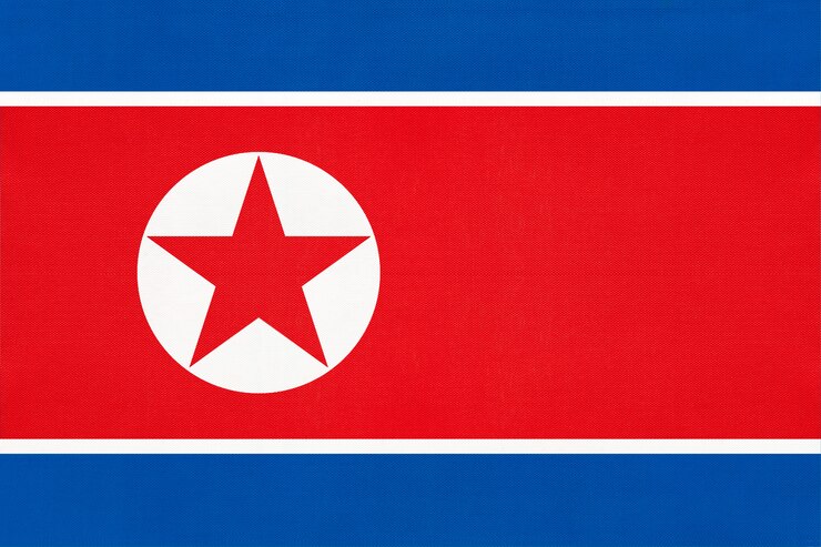 북한 국가 직물 깃발 섬유 배경, 세계 아시아 국가의 상징,