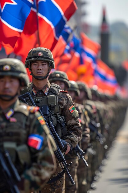 Photo north korean army soldiers