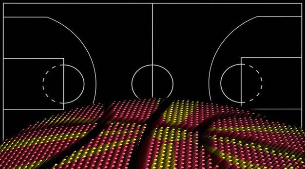 North Macedonia Basketball court background Basketball Bal