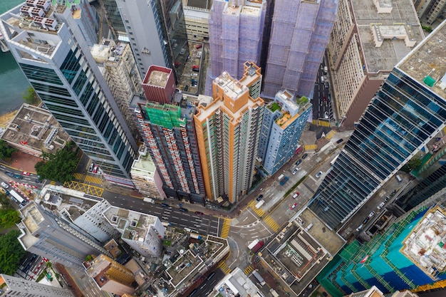 North point, hong kong 01 giugno 2019: vista dall'alto del quartiere residenziale di hong kong