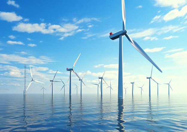 North sea wind power green energy concept ai generative