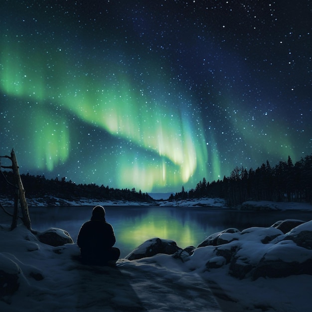 Northern aurora lights fenomeen 8K HD fotografie