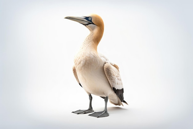 Northern Gannet on a white background