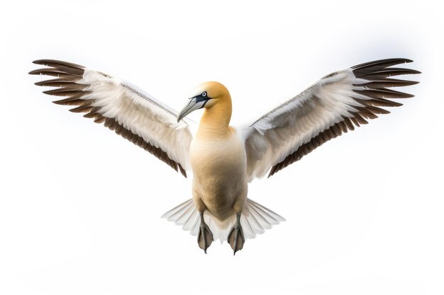 Northern Gannet on a white background