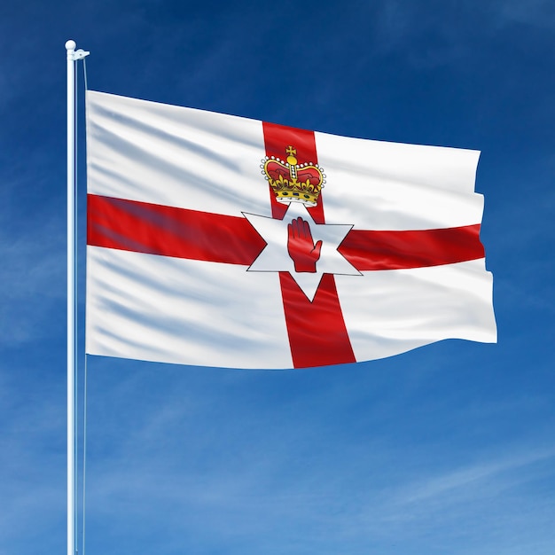 Northern Ireland Flag on Flagpole