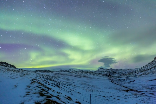 Photo northern light aurora iceland