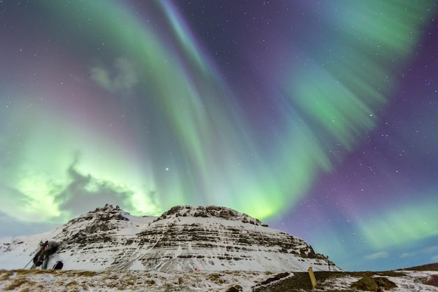 Photo northern light aurora iceland