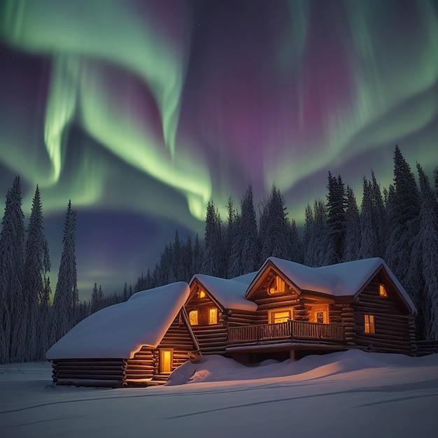 Photo northern lights finland