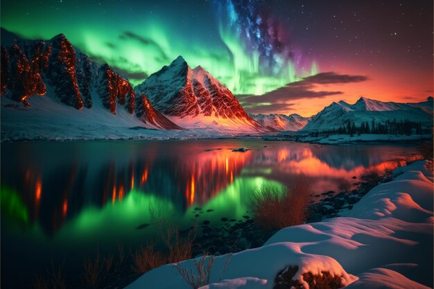 northern lights landscape