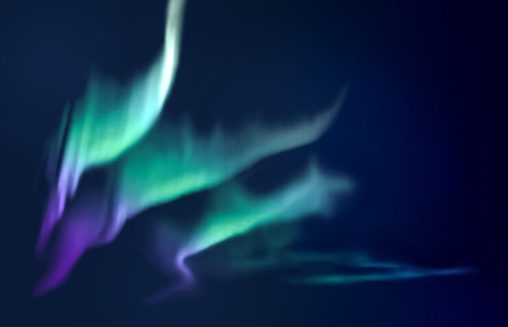 Photo northern lights in the night sky