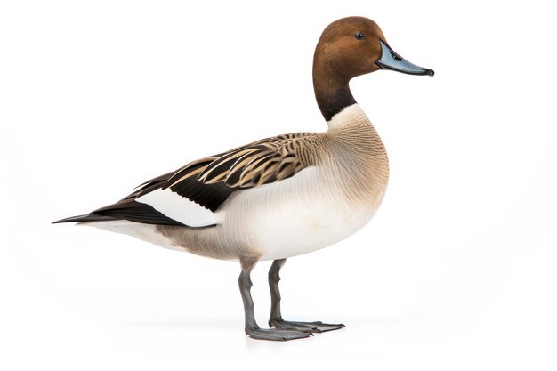 Northern pintail isolated on white background