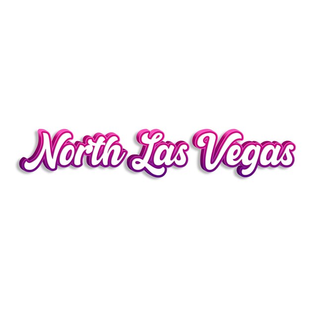 Foto northlasvegas tipografia 3d design giallo rosa bianco sfondo foto jpg