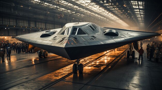 Foto northrop grumman b2 spirit aereo interno vista completa