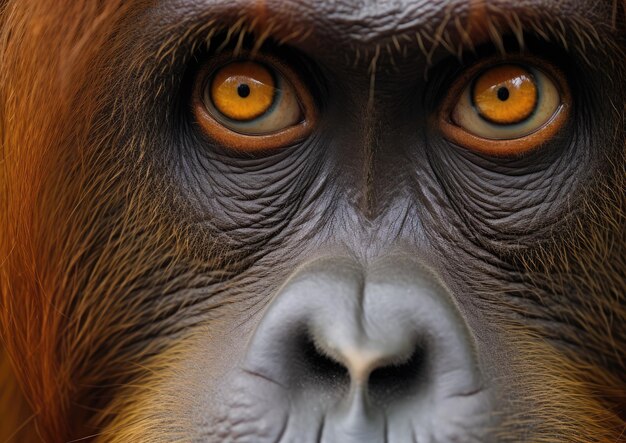 Photo northwest bornean orangutans are the most threatened subspecies