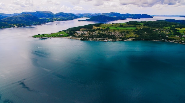 Norway, aerial photos, landscape, sea, mountains,