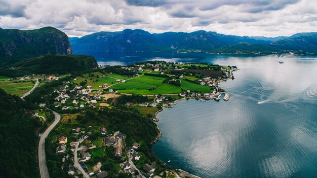 Norway, the city view from the air