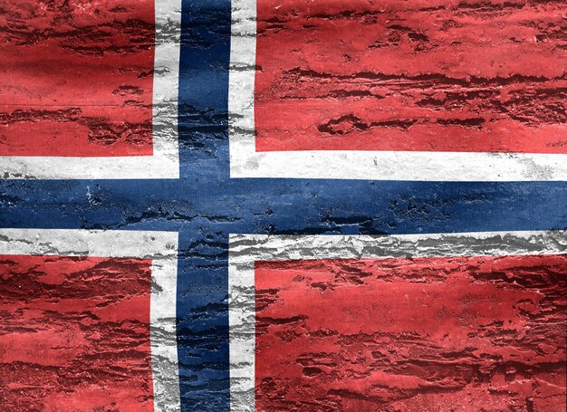 Norway flag realistic waving fabric flag