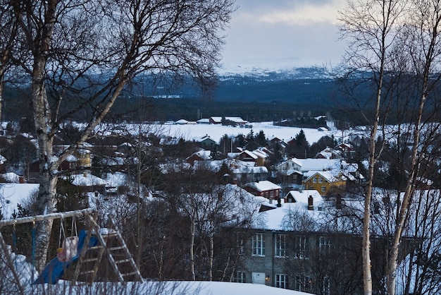 Norway winter lanscape snow