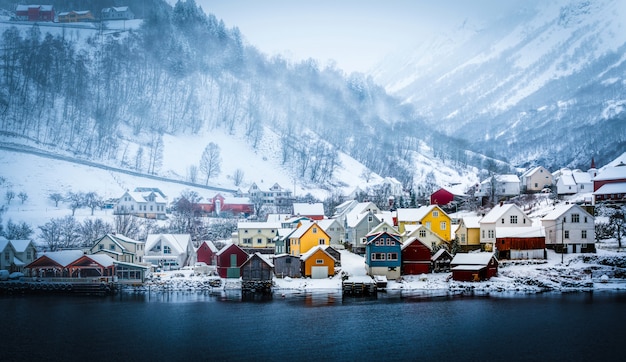 Норвежские фьорды зимой