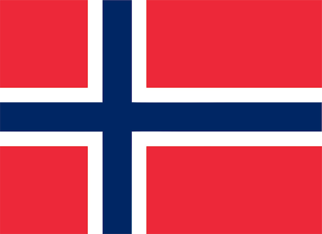 Photo norwegian flag of norway